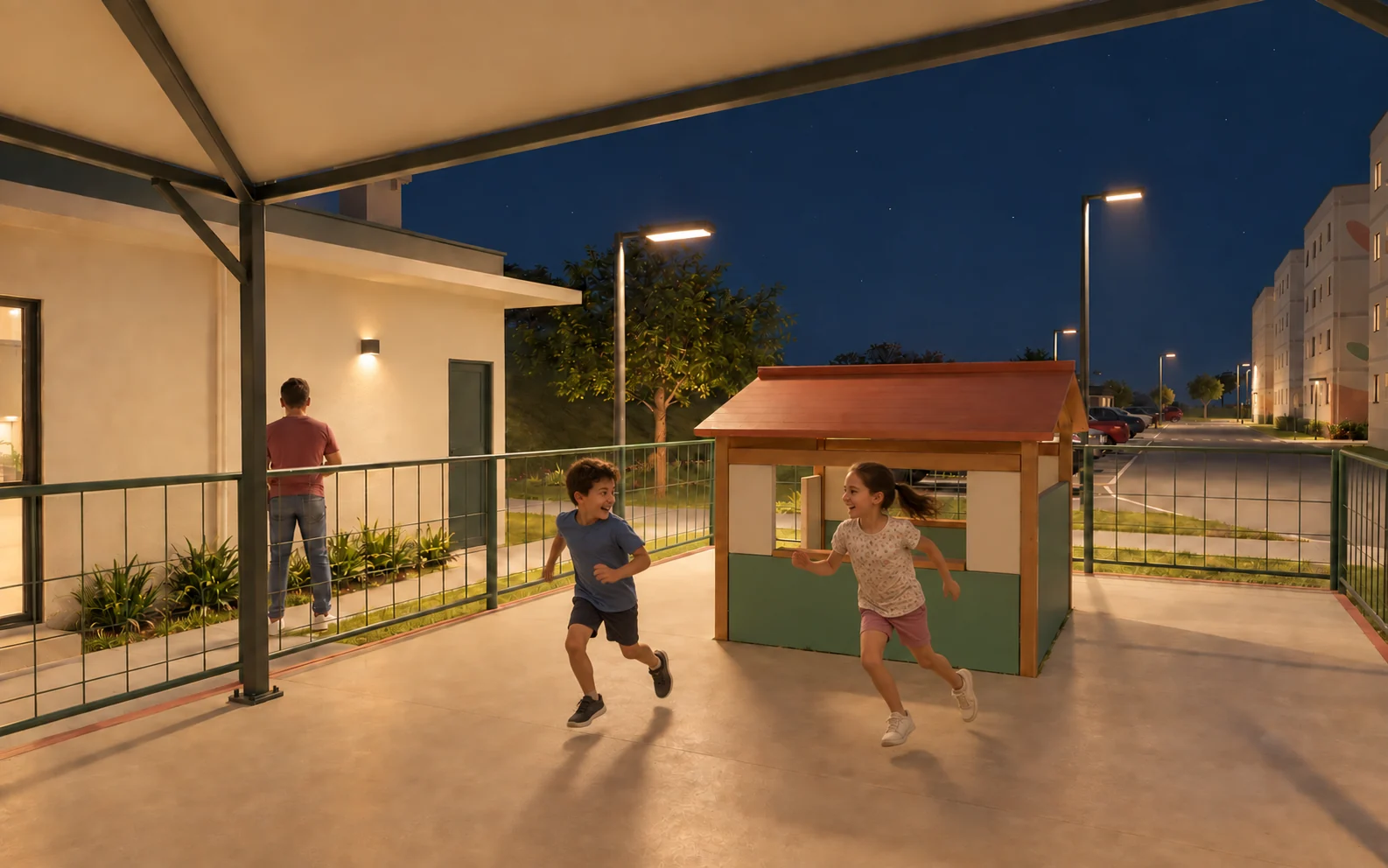 O parque em outra atmosfera.